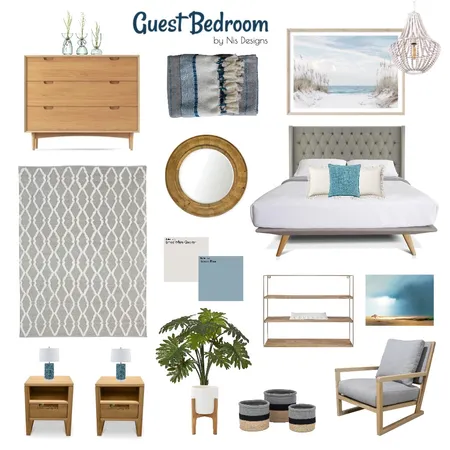 Guest Bedroom - Beachy Interior Design Mood Board by Nis Interiors on Style Sourcebook