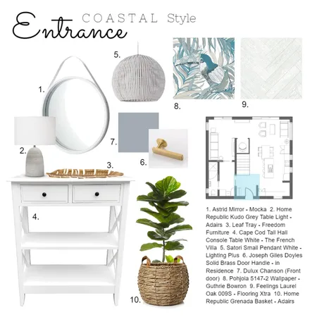 Module 9 - Entrance Interior Design Mood Board by Amber Cynthie Design on Style Sourcebook