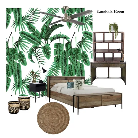 Landon's Jungle Bedroom Interior Design Mood Board by rowena.donnelly on Style Sourcebook