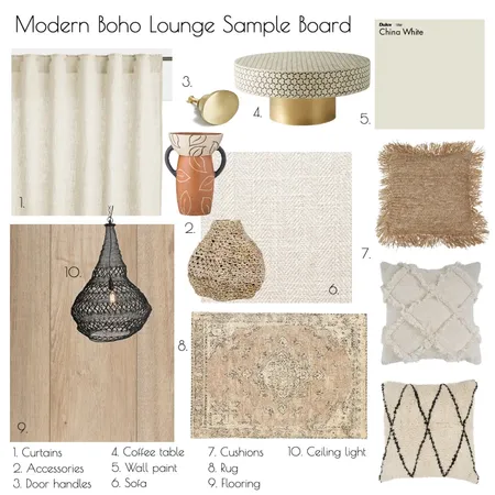 Modern boho lounge Interior Design Mood Board by elifturan6 on Style Sourcebook