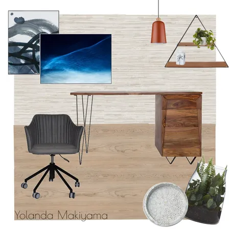 Home Office BLUE Interior Design Mood Board by YoMaki on Style Sourcebook