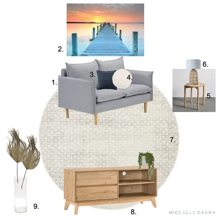 Coastal Living Space (Upstairs) Interior Design Mood Board by Michelle Canny Interiors on Style Sourcebook