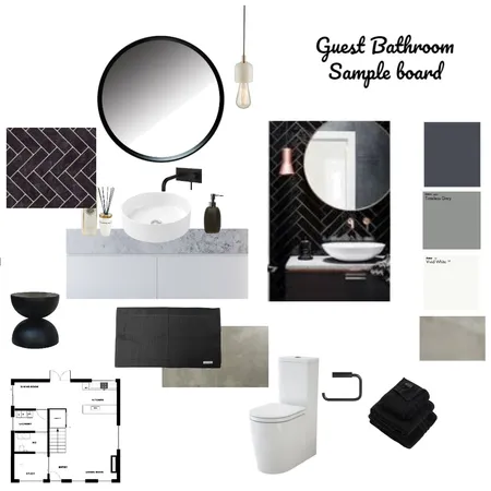 Sample Board Bathroom Interior Design Mood Board by Danche on Style Sourcebook