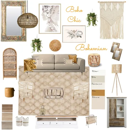 Bohemian - Boho chic Interior Design Mood Board by JuneMP on Style Sourcebook