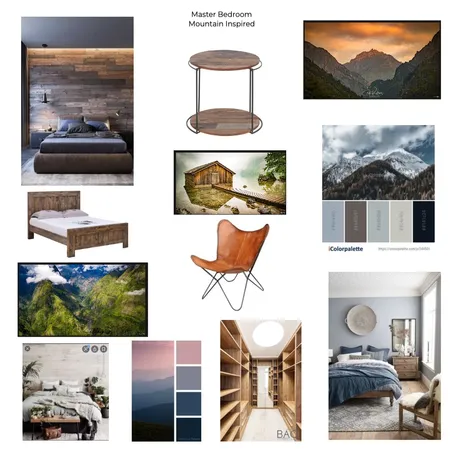 Master Bedroom Mountain Inspired Interior Design Mood Board by Wildflower Property Styling on Style Sourcebook