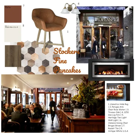 Pancake Shop Interior Design Mood Board by ceciliamao on Style Sourcebook