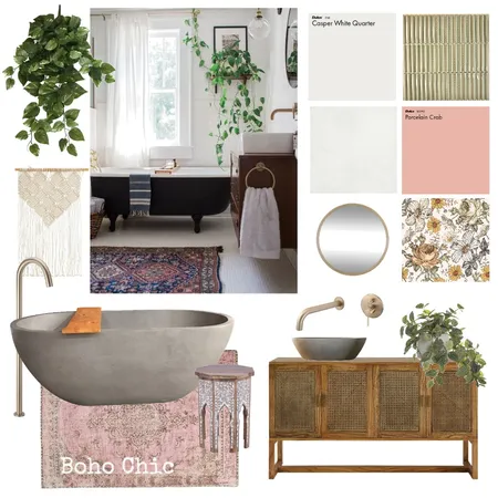 Boho Chic bathroom Interior Design Mood Board by AshBand on Style Sourcebook