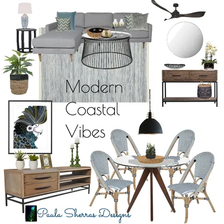 Modern coastal vibes Interior Design Mood Board by Paula Sherras Designs on Style Sourcebook