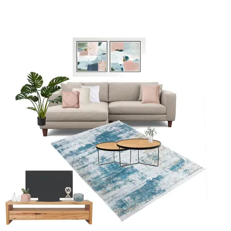 3סלון מודרני ורוד טורקיז Interior Design Mood Board by renanahuminer on Style Sourcebook