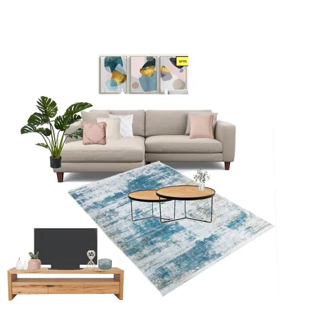 4סלון מודרני ורוד טורקיז Interior Design Mood Board by renanahuminer on Style Sourcebook