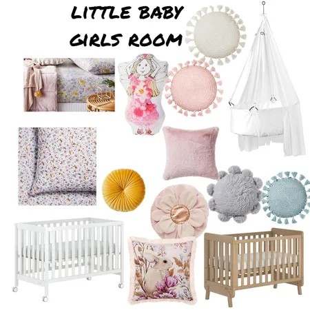 Little Girls Nursery Room Interior Design Mood Board by KelseyAT on Style Sourcebook