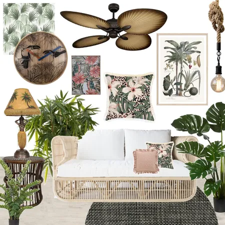 Retro Tropical Interior Design Mood Board by EstherMay on Style Sourcebook
