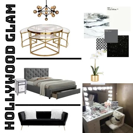 HOLLYWOOD GLAM Interior Design Mood Board by zoepeterson on Style Sourcebook