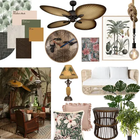 Retro Tropical Mood Board Interior Design Mood Board by EstherMay on Style Sourcebook