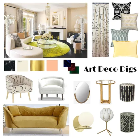 Art Deco Digs Interior Design Mood Board by carcarlcarly on Style Sourcebook