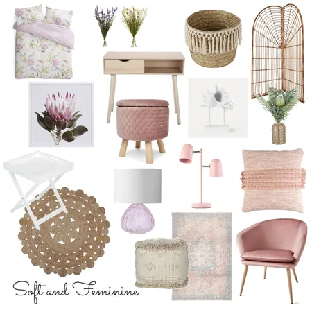 soft and feminine Interior Design Mood Board by Unearth Interiors on Style Sourcebook