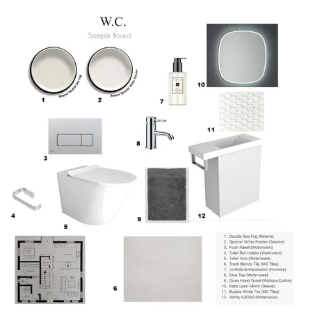 W.C. Interior Design Mood Board by SJW Interiors on Style Sourcebook