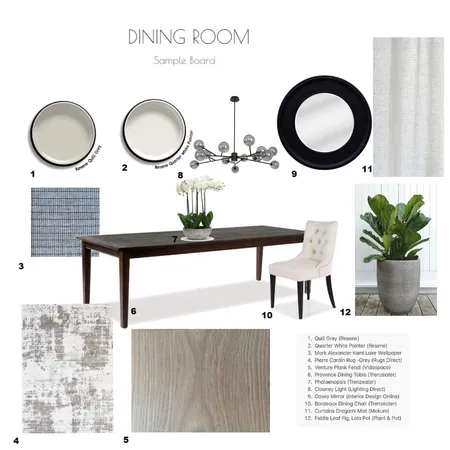 DINING ROOM Interior Design Mood Board by SJW Interiors on Style Sourcebook
