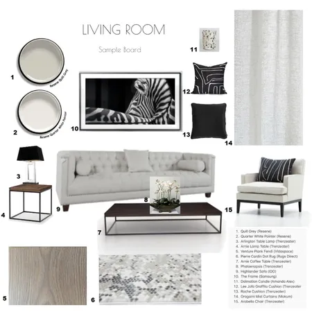 LIVING ROOM Interior Design Mood Board by SJW Interiors on Style Sourcebook