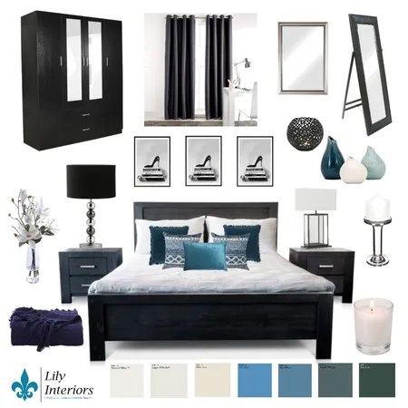 Winter Wonderland Bedroom Interior Design Mood Board by Lily Interiors on Style Sourcebook