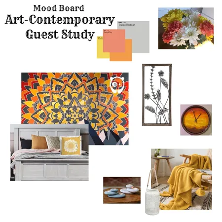 Art-Contemporary Guest Study Interior Design Mood Board by CY_art&design on Style Sourcebook