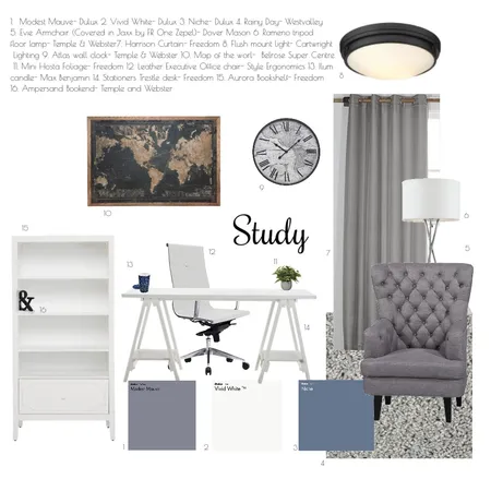 Study Interior Design Mood Board by Kmanntai on Style Sourcebook