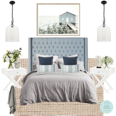 hamptons bedroom Interior Design Mood Board by Valhalla Interiors on Style Sourcebook