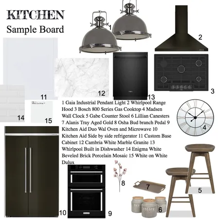 Park Lane Kitchen Sample Board Interior Design Mood Board by pennymacquarrie on Style Sourcebook