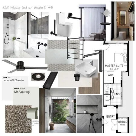 K&K Master Bed/WIR/Ensuite Interior Design Mood Board by klaudiamj on Style Sourcebook