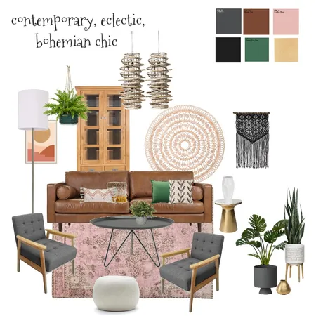 Contemporary, bohemian, eclectic chic style Interior Design Mood Board by krisztina vizi on Style Sourcebook