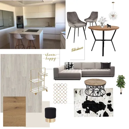 Vorschlag 1 - gold/schwarz Interior Design Mood Board by Nikola on Style Sourcebook