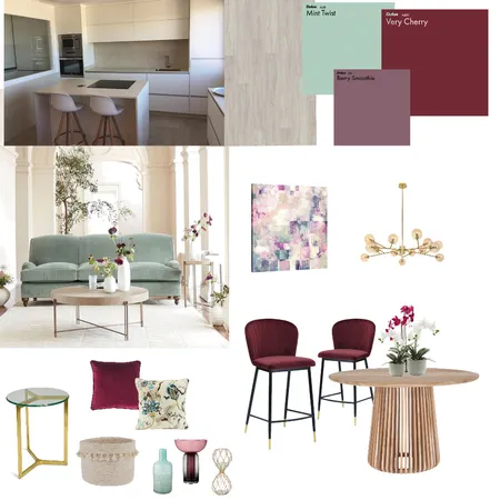 Vorschlag 4 - mint_bordeauxrot Interior Design Mood Board by Nikola on Style Sourcebook