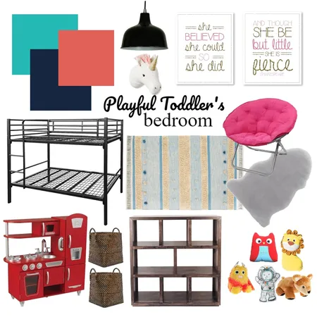 Playful Toddler Bedroom Interior Design Mood Board by janiehachey on Style Sourcebook