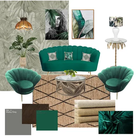 Tropical Rustic Living Room Interior Design Mood Board by ancee148 on Style Sourcebook