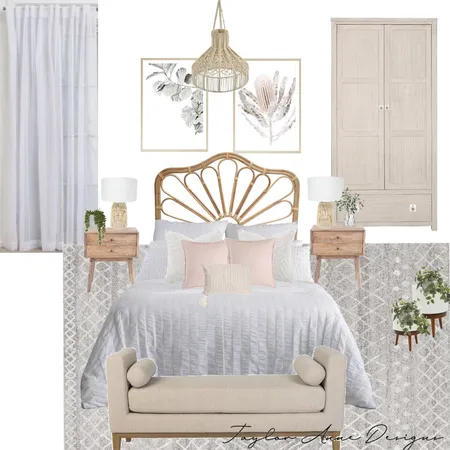 Coastal Boho Bedroom Interior Design Mood Board by Taylor Estwick on Style Sourcebook