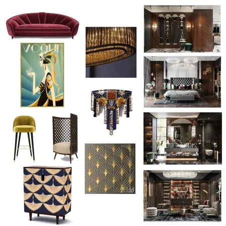 Art Deco Interior Design Mood Board by Елена on Style Sourcebook