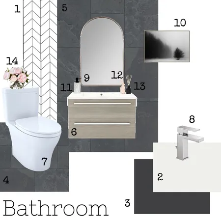 IDI Assignment 9: Bathroom Interior Design Mood Board by Designs by Hannah Elizebeth on Style Sourcebook