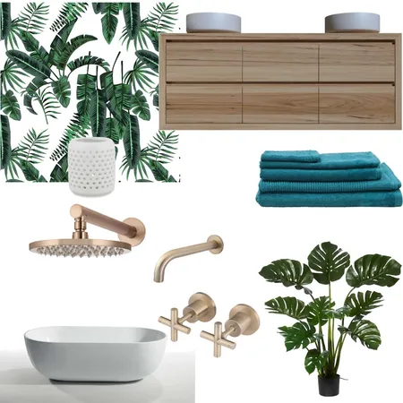 bathroom palm Interior Design Mood Board by Fresh Start Styling & Designs on Style Sourcebook