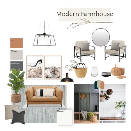 Modern Framhouse Interior Design Mood Board by K A N L A    P E R L A on Style Sourcebook