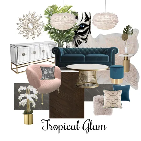 Glam blue marine Interior Design Mood Board by Infinix Design on Style Sourcebook