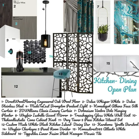 Kitchen- Dining Open Plan Interior Design Mood Board by Laczi Emôke on Style Sourcebook