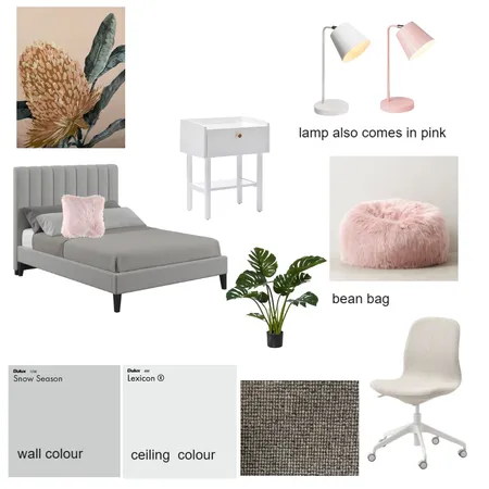 Mia's room Interior Design Mood Board by hararidesigns on Style Sourcebook