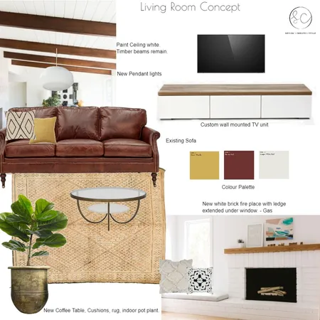 Living Room Concept Interior Design Mood Board by Sara Campbell on Style Sourcebook