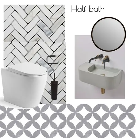Half bath Interior Design Mood Board by sarahsnowchic on Style Sourcebook