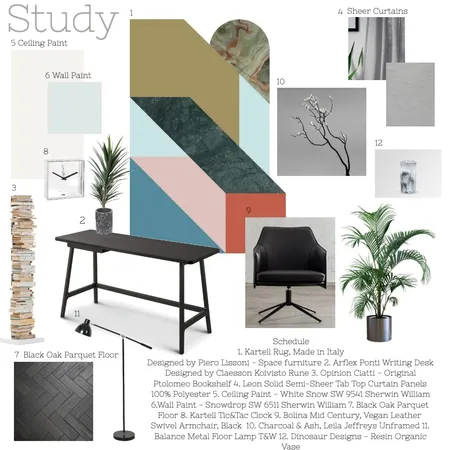 Room 1 - Study / Module 9 Assignment Interior Design Mood Board by Raymond Doherty on Style Sourcebook