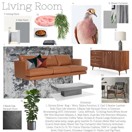 Room 2 - Living Room, Module 9 Assignment Interior Design Mood Board by Raymond Doherty on Style Sourcebook