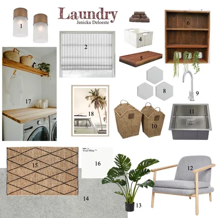 Laundry Room Interior Design Mood Board by jenickadeloeste on Style Sourcebook