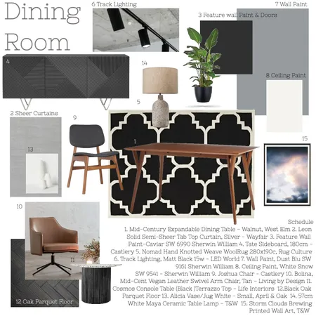 Room 4 - Dining room, Module 9 Assignment Interior Design Mood Board by Raymond Doherty on Style Sourcebook