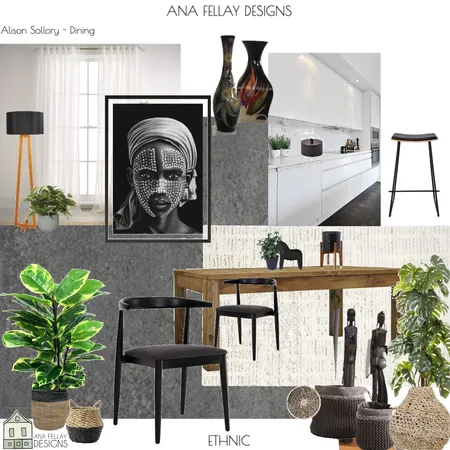 DINING ETHNIC BALCK Interior Design Mood Board by Ana Fellay on Style Sourcebook