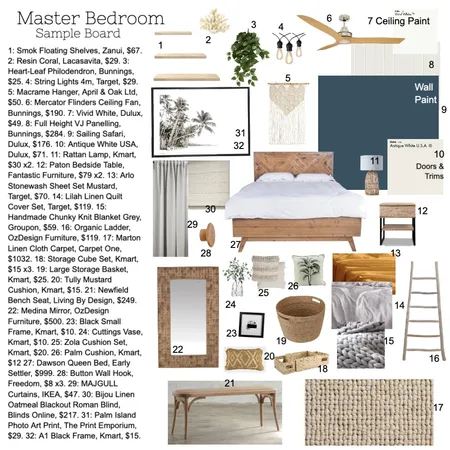 Mod10 Master Bedroom Interior Design Mood Board by AbbieJones on Style Sourcebook